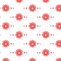Digital png illustration of pattern of floral shapes on transparent background
