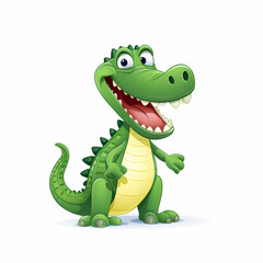 Crocodile 3D Isolated White Background