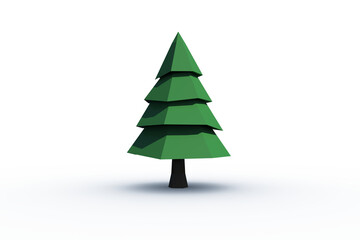 Digital png illustration of christmas tree on transparent background