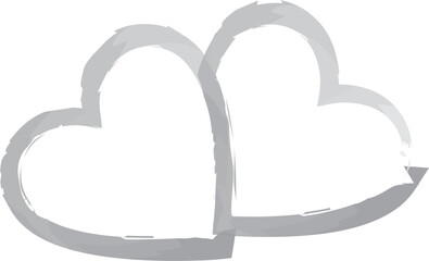 Digital png illustration of symbols of hearts on transparent background