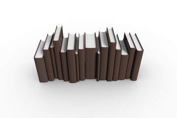 Digital png illustration of row of books on transparent background