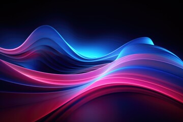 Fototapeta premium Abstract wave background. Wallpaper and banner. Generative AI