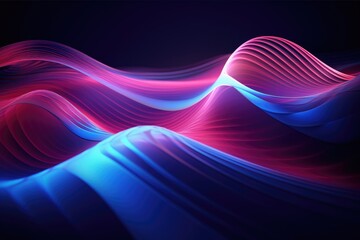 Abstract wave background. Wallpaper and banner. Generative AI