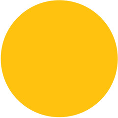 Digital png illustration of yellow circle on transparent background