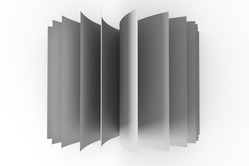 Digital png illustration of open blank notebook on transparent background
