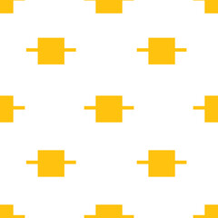 Digital png illustration of repeated yellow squares and lines on transparent background