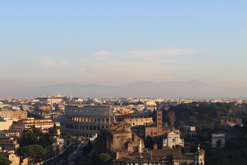 Fototapeta na wymiar rome italy skyline 