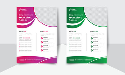 Professional visiting flyer design. Flat business flyer vector design. flyer layout with modern design. 