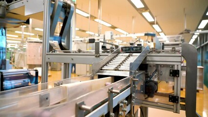 The factory assembly line for the production of cigarettes is being transported. Cigarettes