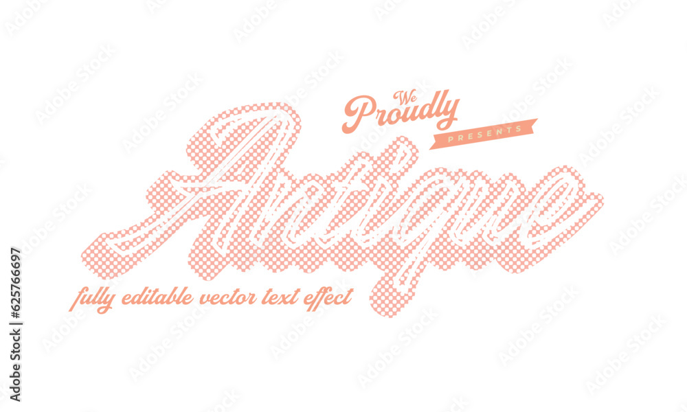 Fototapete vintage retro editable text effect alphabet font typography typeface with halftone style