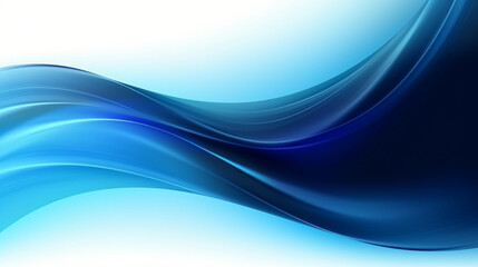 Blue color wavy lines abstract wave design element