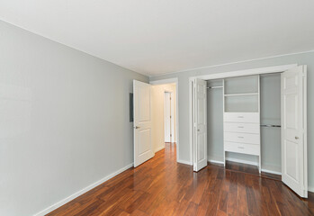 Modern residential empty bedroom interior