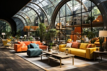 Naklejka premium interior of restaurant generative ai 