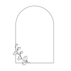 minimalist frame copy space with floral ornament