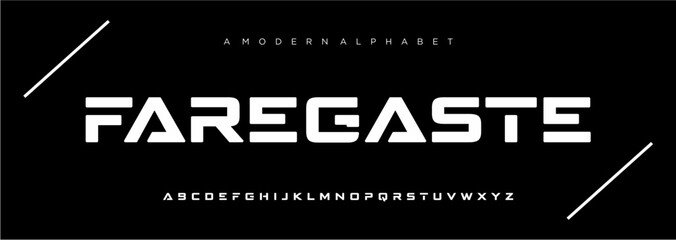 Obraz premium Abstract sport modern fonts sport digital game music future creative font