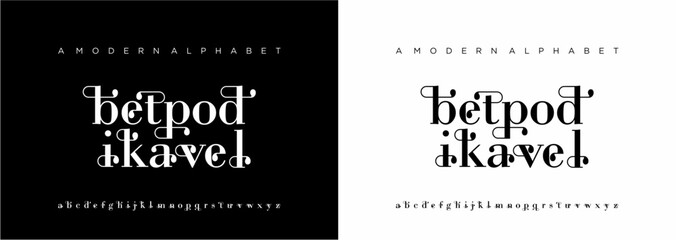Elegant letters font classic modern serif lettering minimal fashion