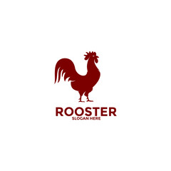 Fototapeta na wymiar Red Rooster logo design vector template