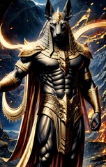Fototapeta premium Majestic rulers of sand and sun, Egypt's pharaohs wielded pyramids like crowns, their legacy etched in hieroglyphic whispers