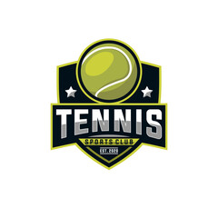 Tennis vector graphic template. sport ball illustration.