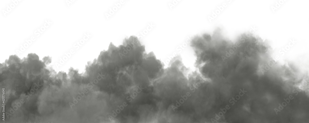 Aufkleber isolate realistic smoke pollution on transparent backgrounds effect 3d render png