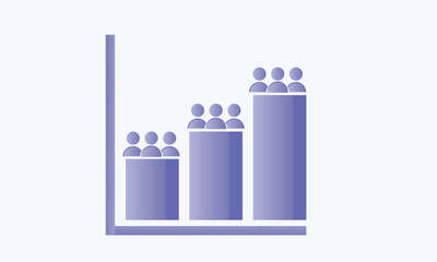 Graph And Diagram For Employment.on white background.Vector Design Illustration.