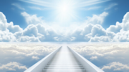 Fototapeta na wymiar Path to heaven the concept of enlightenment