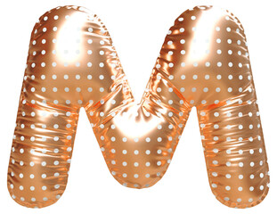Letter M Balloon Alphabet Golden