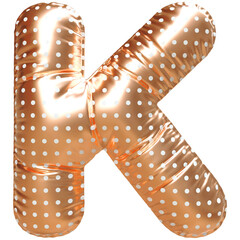 Letter K Balloon Alphabet Golden