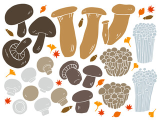 きのこのイラストセット