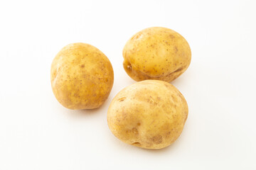 白背景にジャガイモ