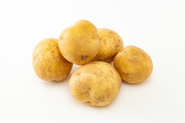 白背景にジャガイモ
