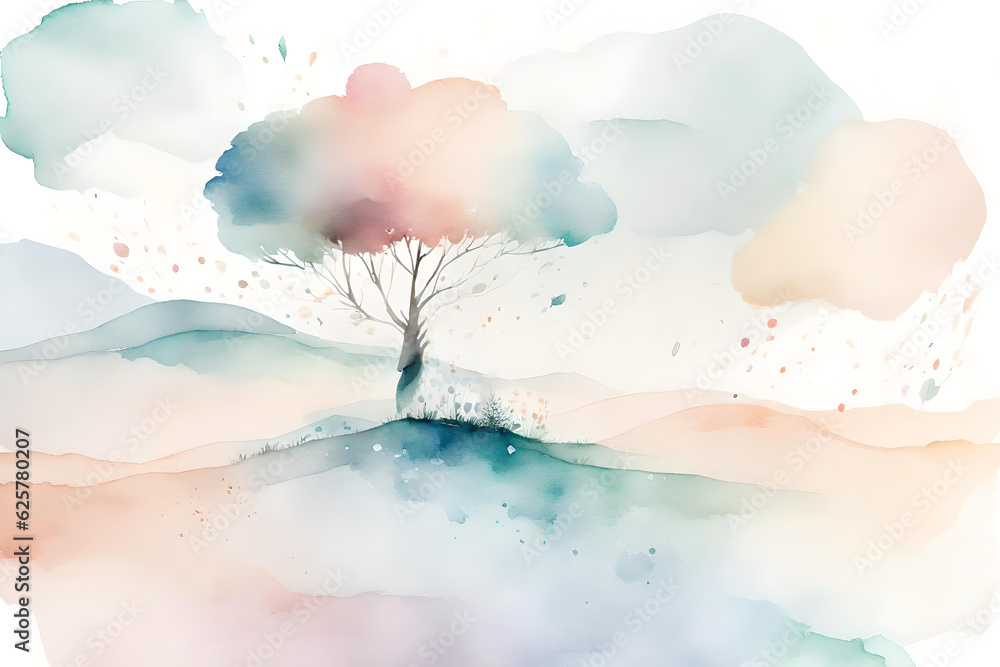Poster abstract background blue blur gradient with bright clean and bokeh generative ai