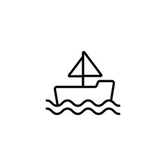 Boat icon design with white background stock illustration