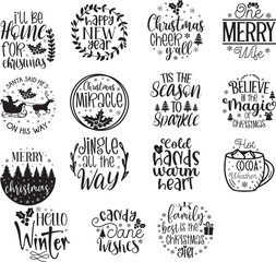 Christmas Round Door Sign bundle