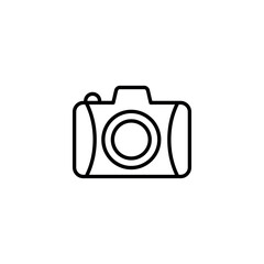 Camera icon design with white background stock illustration