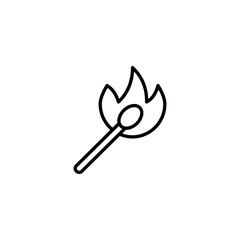matchstick icon design with white background stock illustration