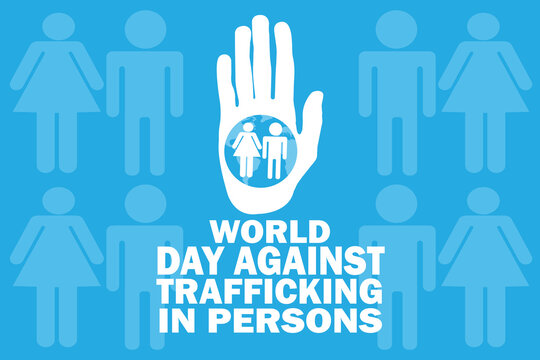World Day Against Trafficking In Persons Vector Illustration. Suitable for greeting card, poster and banner