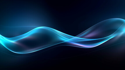 Beautiful modern background with shining wavy lines on dark background