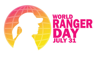 World Ranger Day Vector Illustration. July 31. Suitable for greeting card, poster and banner