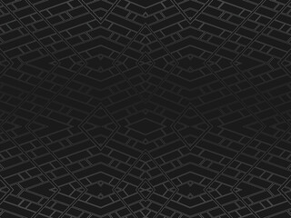 Gray line on black. Minimalist design. Cover design templates, business flyer layouts, wallpapers, etc.