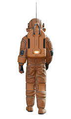 Astronaut on transparent background, 3d render