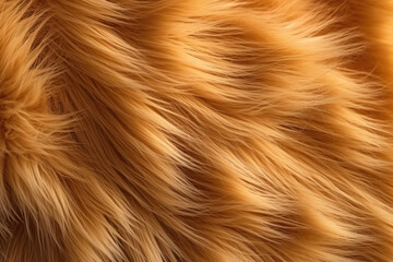 Kitten cat pet soft fur skin with long hair brown color texture background close up wool seamless pattern created with Generative AI - obrazy, fototapety, plakaty