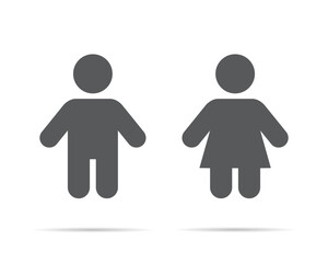Child, children icon vector. Boy and girl gender toilet sign symbol