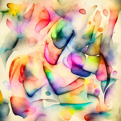 Rainbow watercolor abstract background wallpaper 3