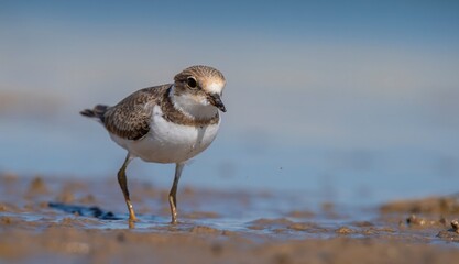 Little Ringed Plover (Charadrius dubius) is a cute species found in many wetlands around the world. It is a common wetland bird in Turkey.