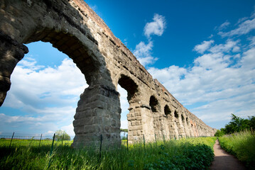 Fototapeta na wymiar Claudio Aqueduct - Rome - Italy