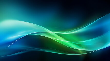 Fototapeta premium Lime color neon lights line wave, futuristic background. Generative ai