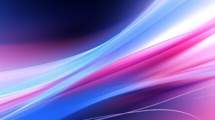 Abstract background with neon lights lines with purple and blue color. Generative ai