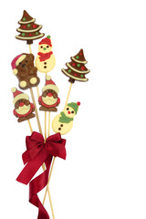 Christmas cookies and candies isolated on transparent background, PNG 
