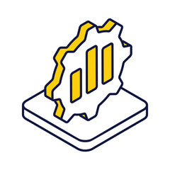 Data Analysis Icon vector stock illustration.